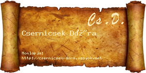 Csernicsek Dóra névjegykártya