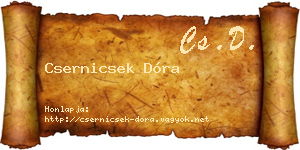 Csernicsek Dóra névjegykártya