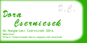 dora csernicsek business card