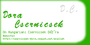 dora csernicsek business card